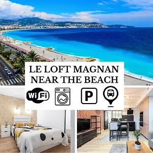 Apartment Le Loft Magnan - Ac- Pres Mer - Wifi - Parking - Confort Et Moderne - Supermarches Et Tram Proches, Nizza